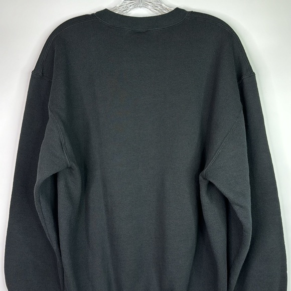 Vintage Cambridge Trojans Black High School Crewneck Sweatshirt 80s Large - Picture 5 of 9